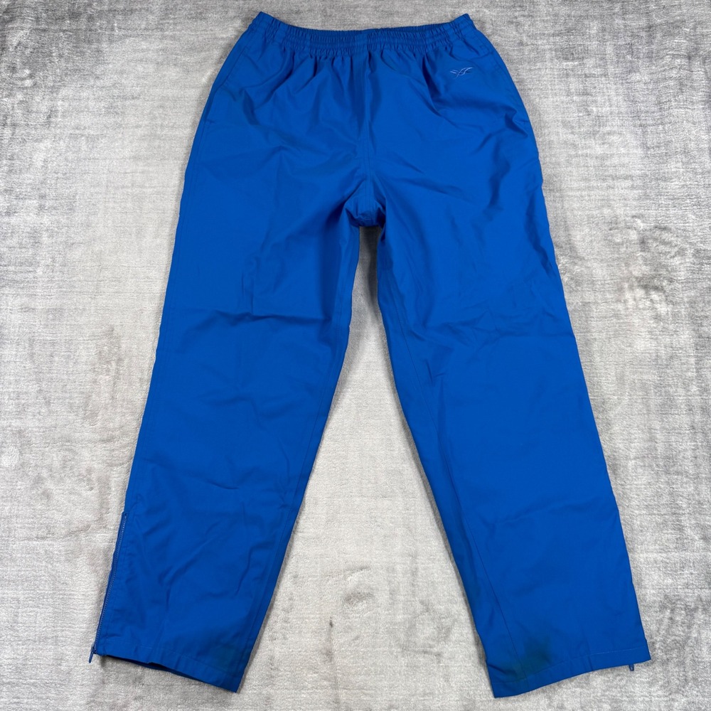 Vintage Asics Pants Mens Large Blue Goretex Waterproof Zipped Ankle 90s